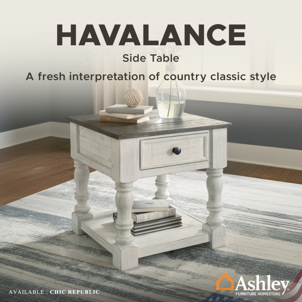 Ashley โต๊ะข้าง รุ่น HAVALANCE 63 Side Table