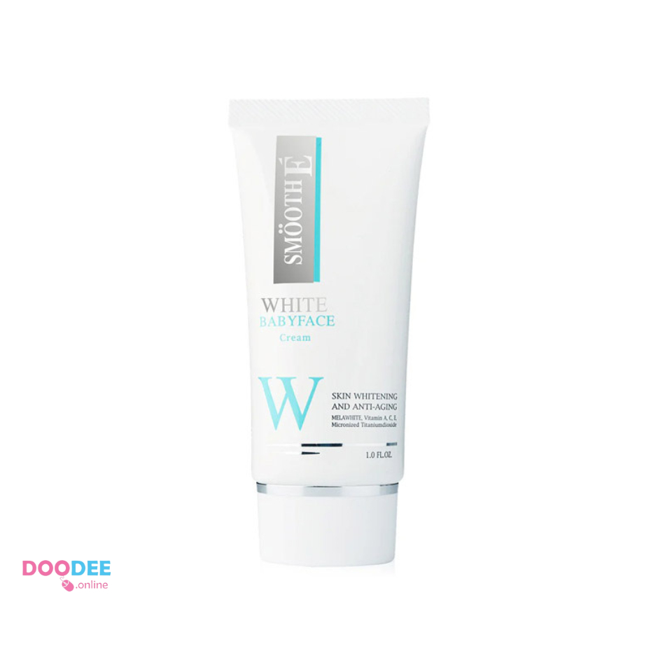Smooth E White Babyface Cream 12g ผ่านการทดสอบ เพื่อผิวขาวเนียนใส ไร้จุดด่างดำ ผิวบอบบาง สมูทอี