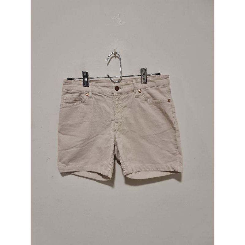 Muji กางเกงข้าสั้นผ้าลูกฟูก Size M