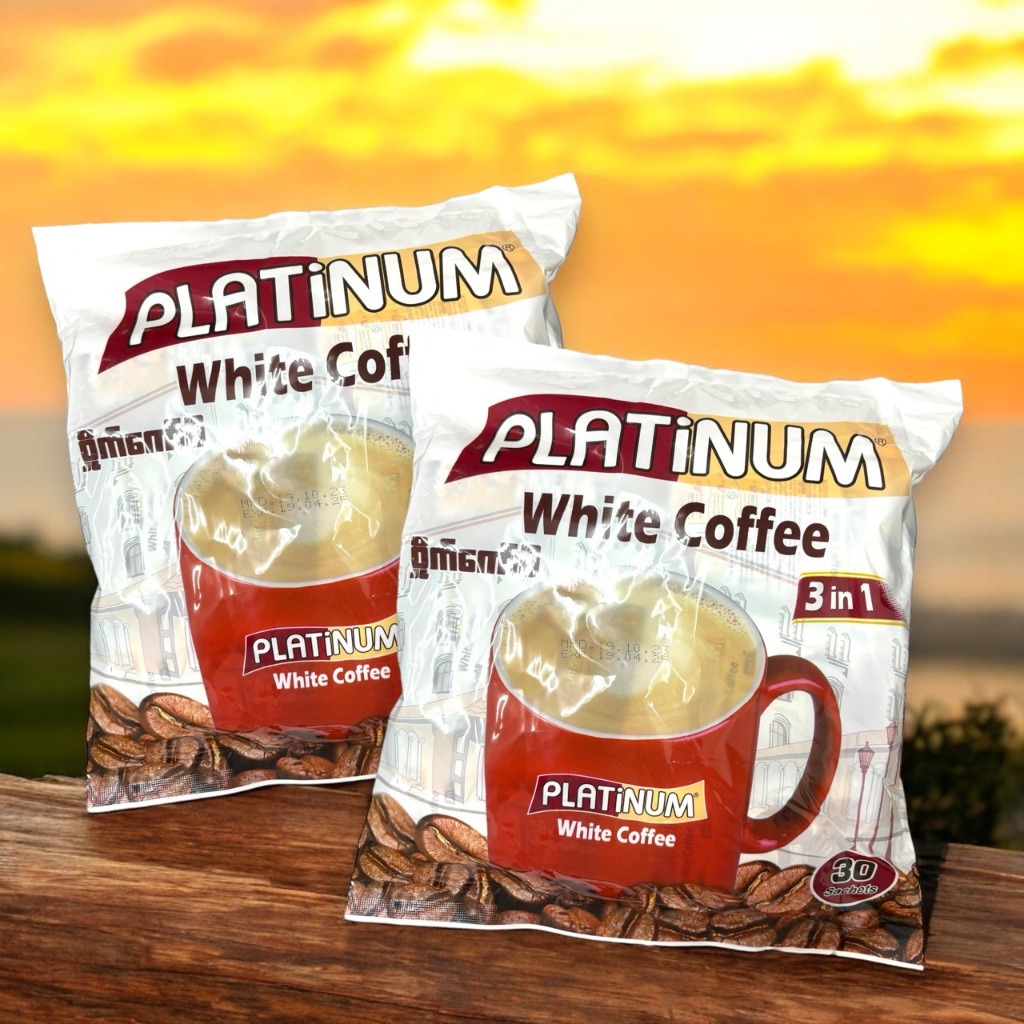 Platinum White Coffee ‼ของแท้‼ กาแฟหอม เข้มข้น กลมกล่อม (แพ็ค 30 ซอง)