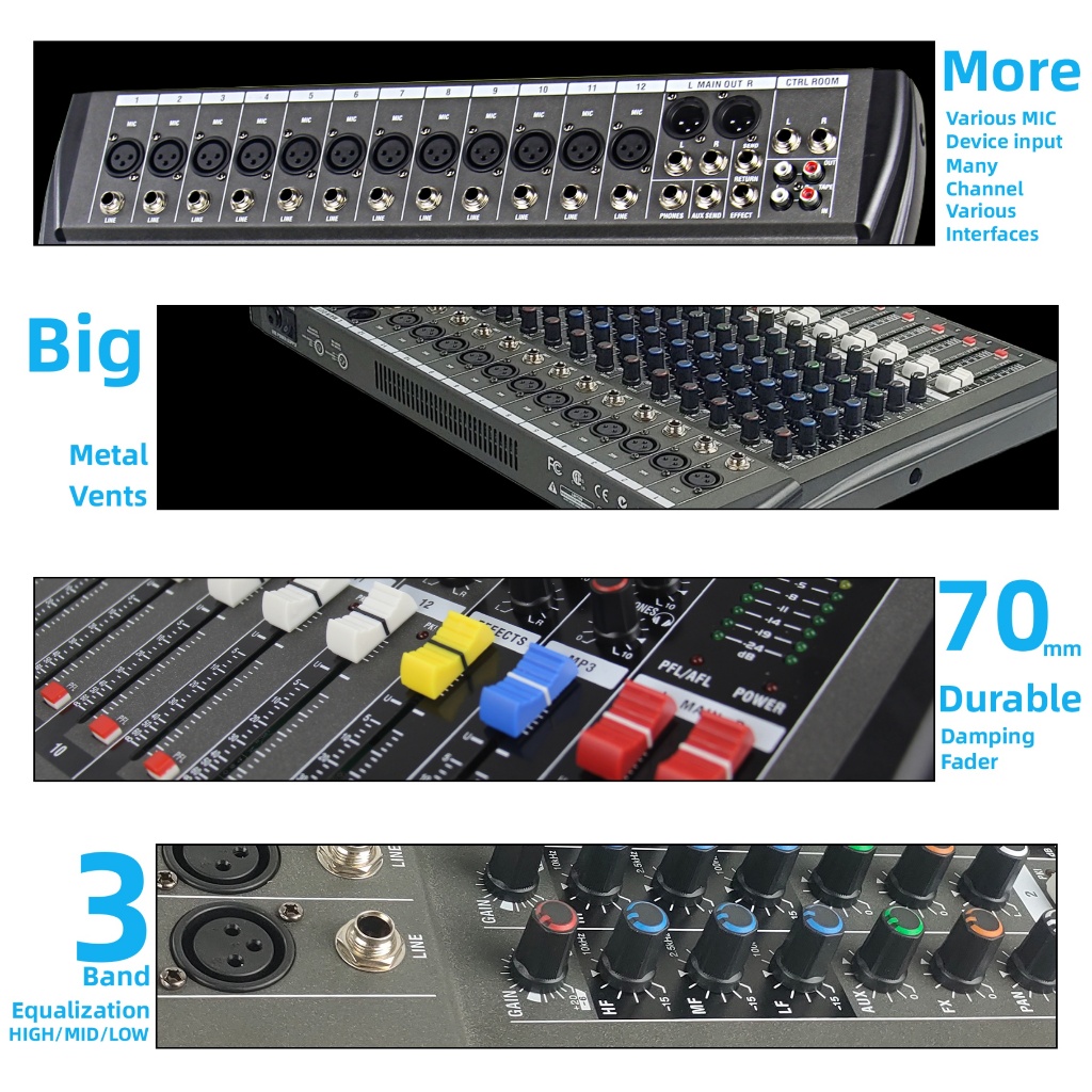 YAMAHA CT-60S CT-80S CT-120S Series Stereo Mixer 6 8 12 Channel Bluetooth USB MP3 Audio Mixer