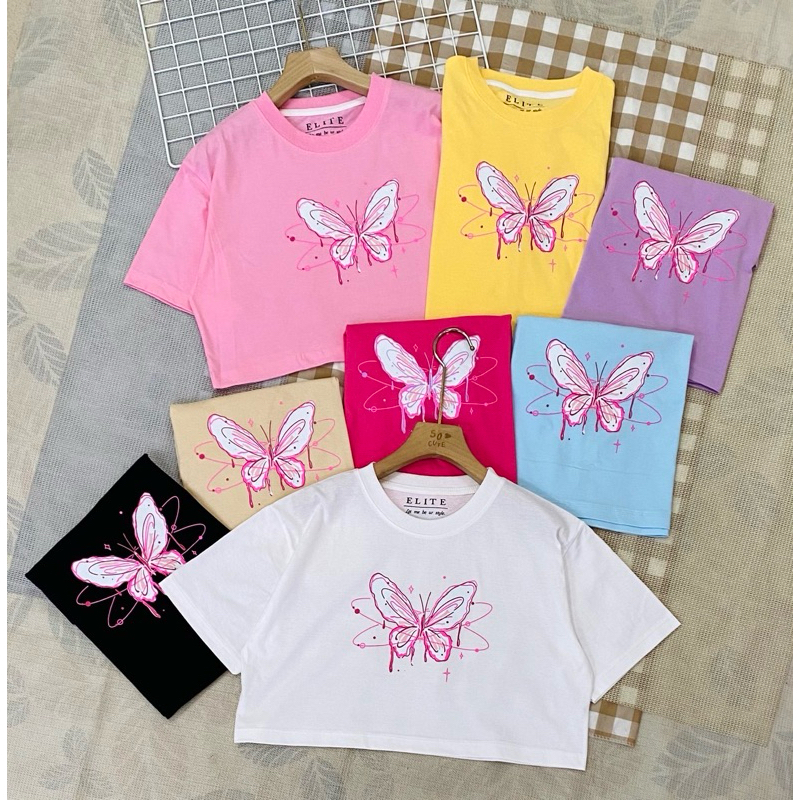 ครอปโอเวอร์ไซส์ลายผีเสื้อลายใหม่ น่ารักสุดๆ