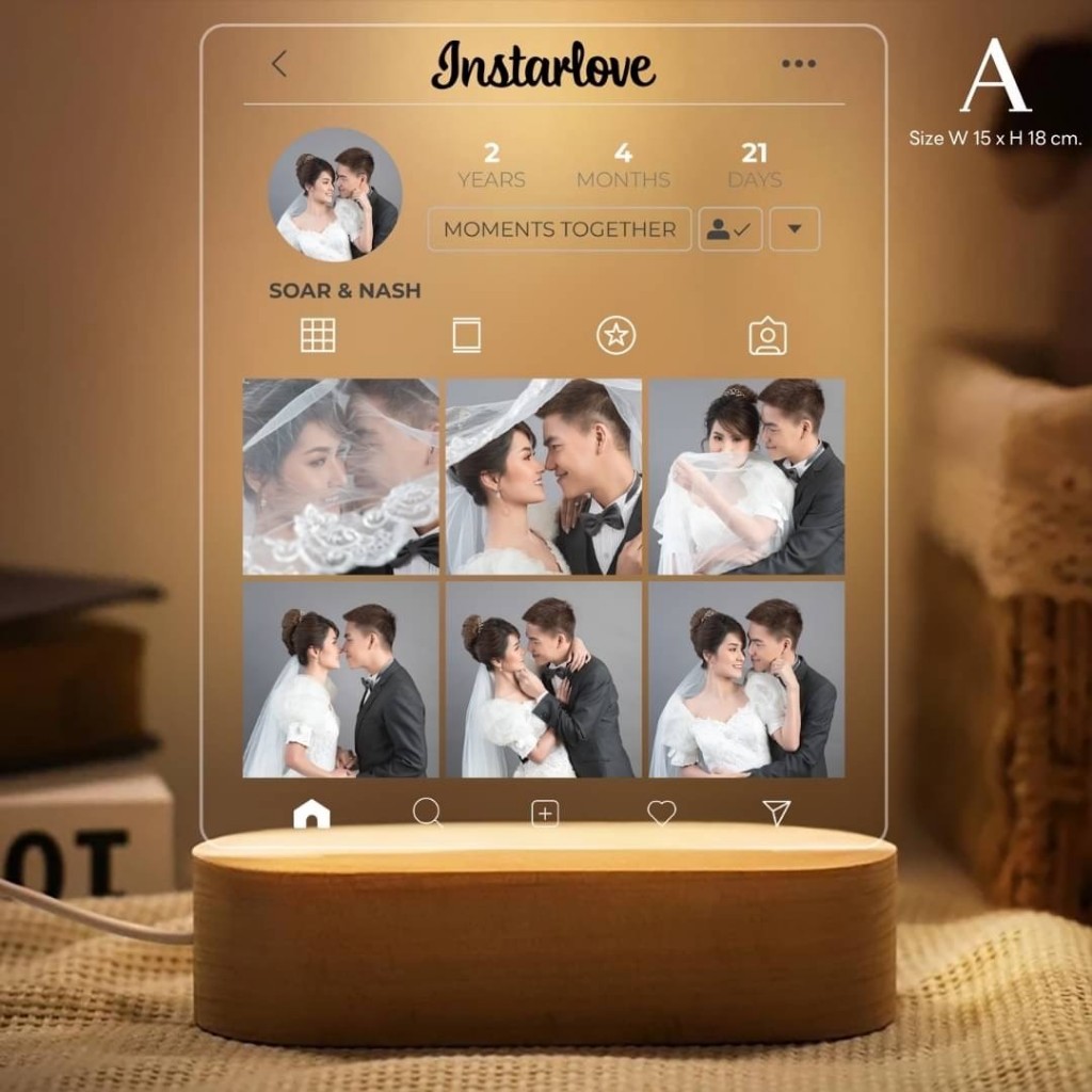 Happylife Station Wedding Wish โคมไฟสั่งทำใส่รูป ของขวัญวันเกิด ของขวัญให้แฟน วันครบรอบ ตามโอกาสต่างๆ