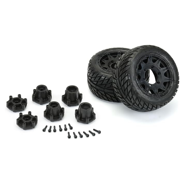 Proline Racing Street Fighter LP 2.8" Tires w/Raid Rear Wheels (2วง) (Black) (M2) w/12mm Removable H
