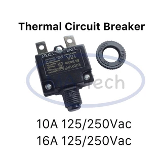 KUOYUH 88 series สวิทซ์เบรกเกอร์ 8A 10A 16A 125V/250V Overload Thermal Circuit Breaker จำนวน 1 ตัว