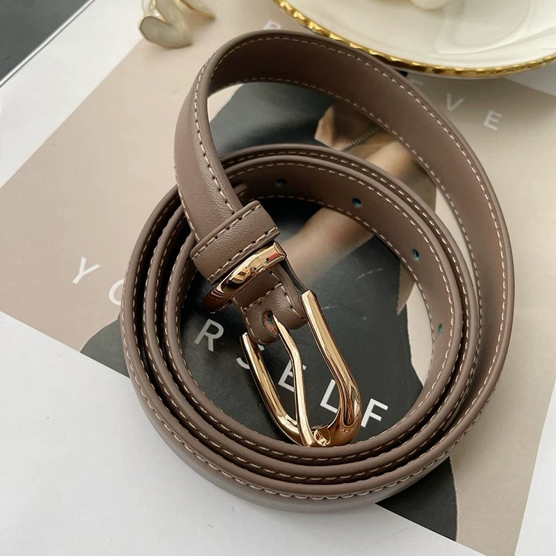(ส่งจากไทย) เข็มขัดหนัง Basic belt  เข็มขัดอะไหล่ทอง งานพรีเมียม มี Sizeให้เลือก (เจาะรูเพิ่ม Free) รูปที่ 6
