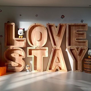 ไม้ภาษาอังกฤษตัวอักษรกระปุกออมสินเด็กการ์ตูนของขวัญกระปุกออม…