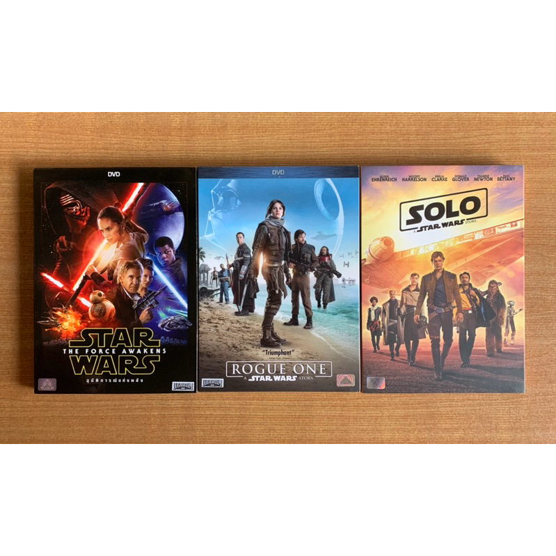 (ขายรวม) DVD : Star Wars The Force Awakens + Rogue One + Solo สตาร์วอร์ส [มือ 2 ปกสวม] ดีวีดี หนัง แ