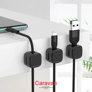 Caravan Crew (3ชิ้น) Wire Organizer ที่เก็บสายไฟ ที่จัดระเบียบสายเคเบิล ซิลิโคนนิ่ม คลิปหนีบสายเคเบิล เมาส์