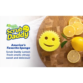 Scrub Daddy Lemon Fresh FlexTexture Scrubber สครับแด๊ดดี้ ใยขัด ขจัดคราบ กลิ่นเลม่อน 1 piece