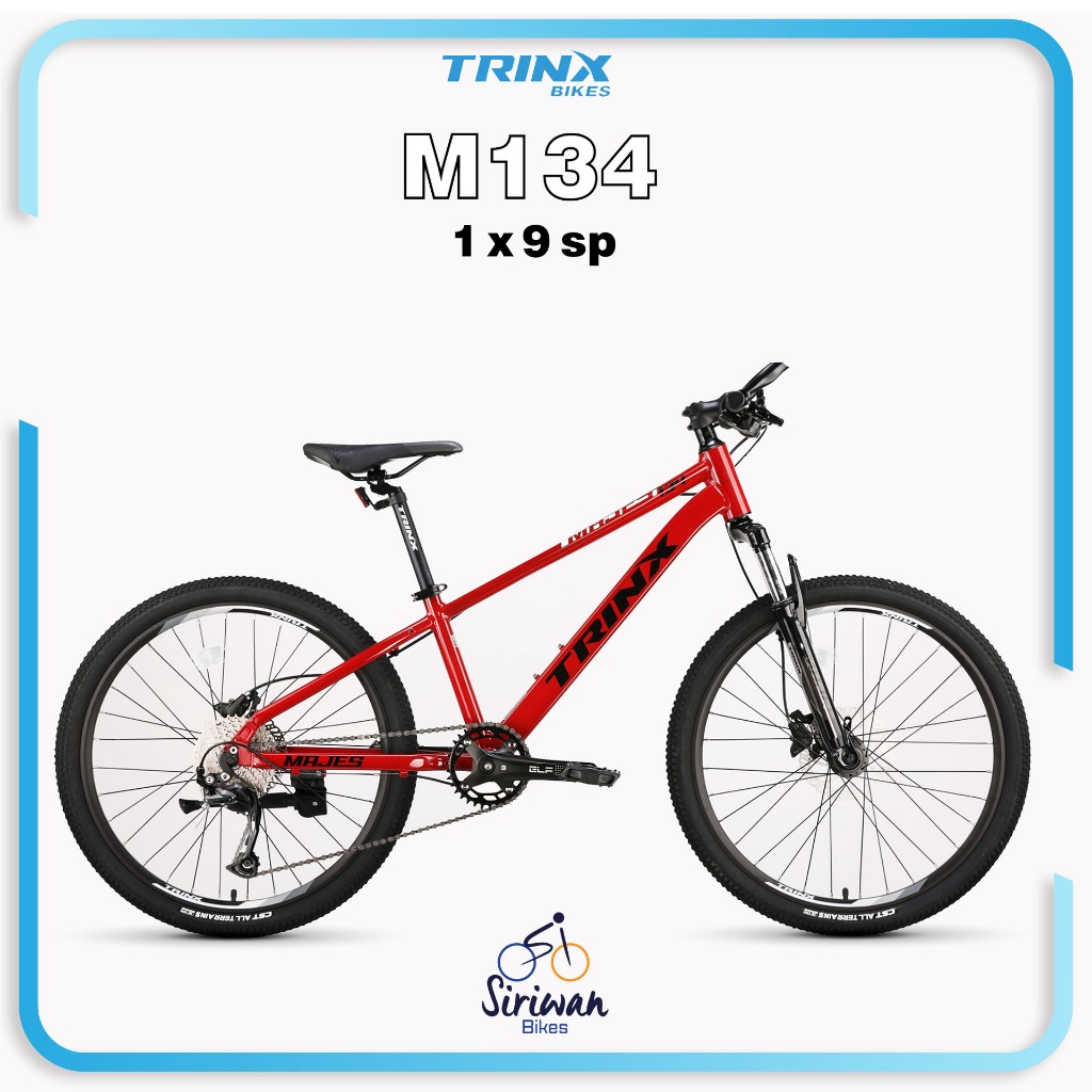TRINX รุ่น M134.9 (ปี2024) จักรยานเสือภูเขา ล้อ 24 นิ้ว เกียร์ 9 สปีด เฟรมอลูมิเนียม น้ำหนัก13 กก.