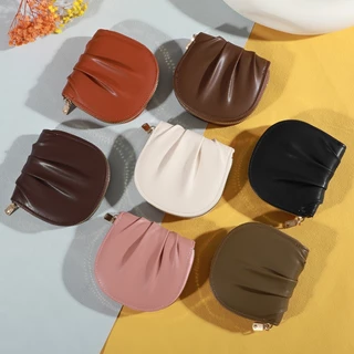 B-1074🔥กระเป๋าสตางค์ใบสั้น หนัง Pu พกพาสะดวก ขนาดเล็กแบบพกพา พร้อมช่องใส่บัตร แฟชั่นสําหรับสตรี Shell Bag