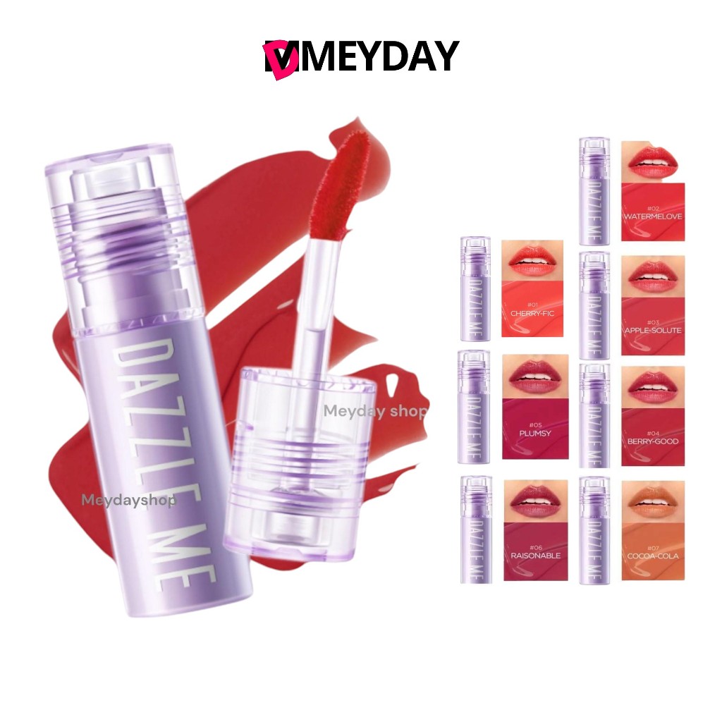 DAZZLE ME ลิปทินท์ แดซเซิล มี Juicy Punch! Lip Tint ติดทนนาน 12ชม. ลิปจิ๋ว สีไม่หลุดลอก ไม่ติดแมส (7สี)