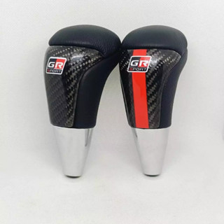 หัวเกียร์ออโต้ TOYOTA เคฟล่าแท้ GR จับถนัดมือ หนังดำ