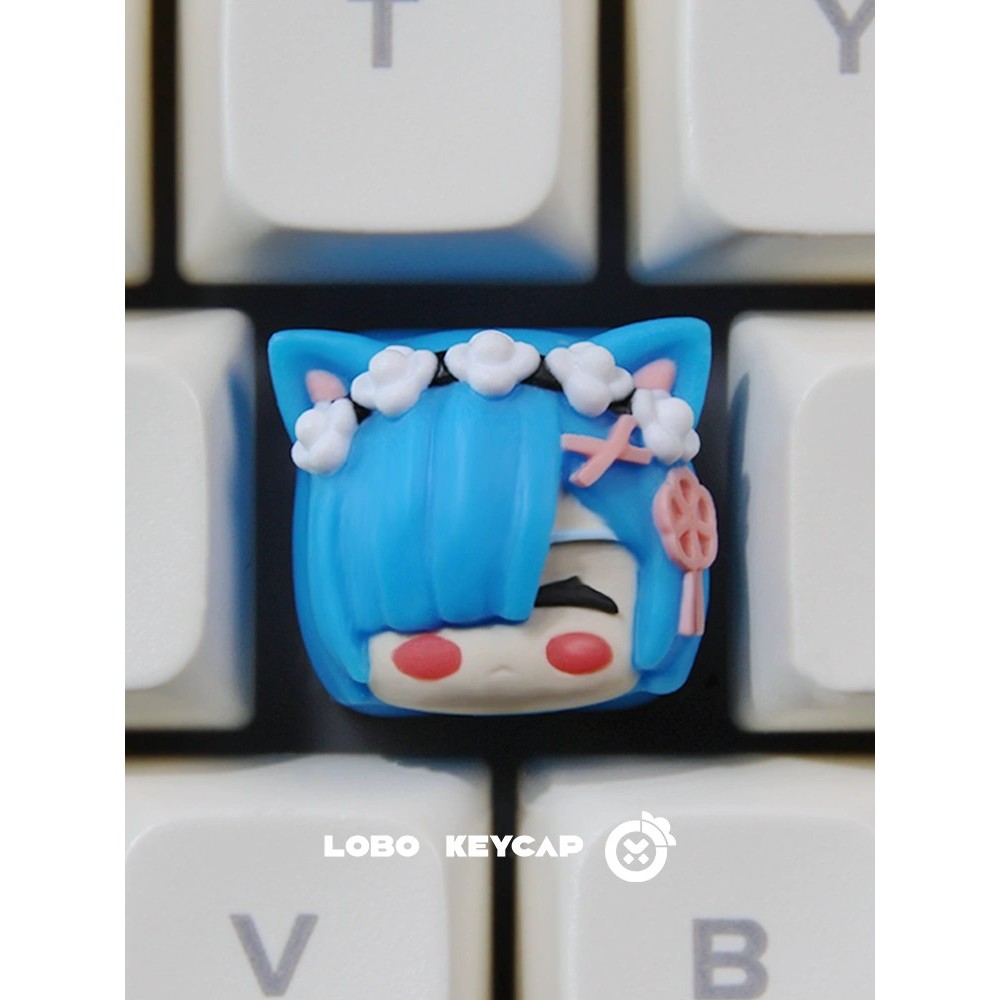 เรม แรม Re:zero Keycap Rem Ram Re:Zero 3D Chrry profile