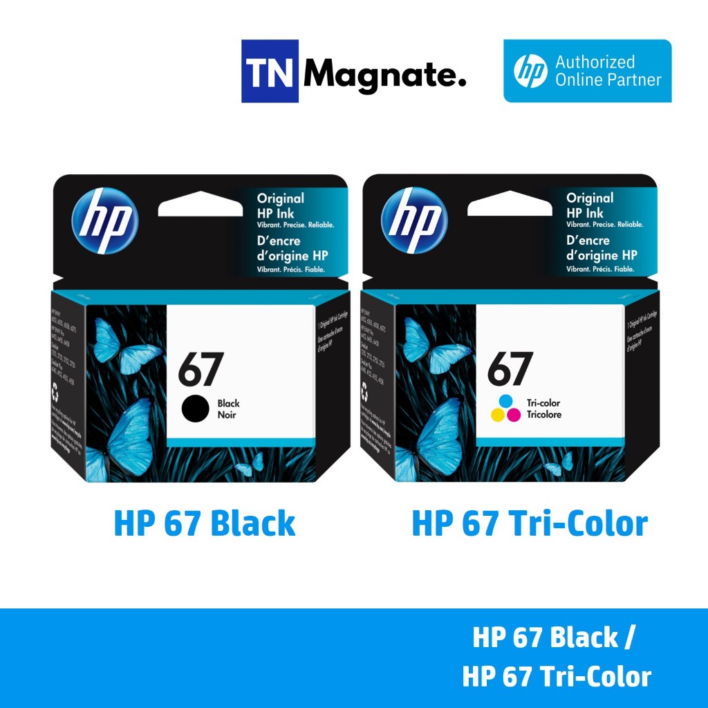 [หมึกพิมพ์อิงค์เจ็ท] HP 67 BK/CO แพคเดี่ยว (หมึกดำ หรือ หมึกสี) - 1 กล่อง