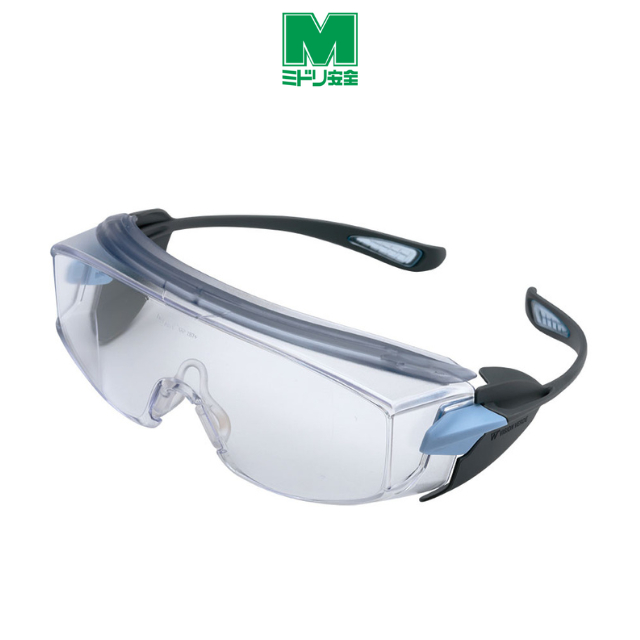 Midori Anzen แว่นตานิรภัย แบบครอบแว่นสายตา VS-302F/ Midori Anzen VS-302F Protective goggles