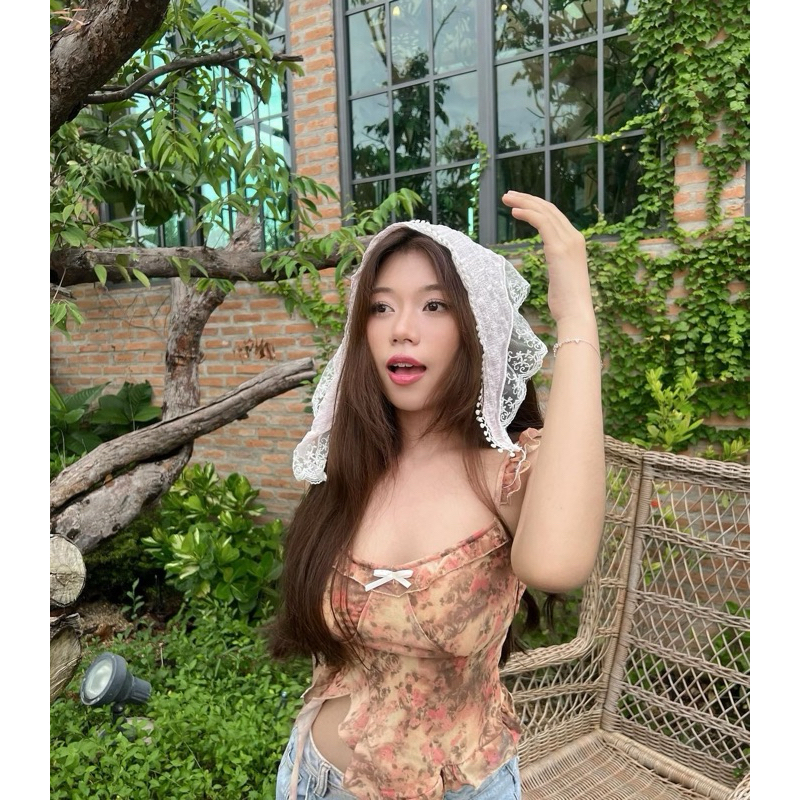 ผ้าโพกผมลูกไม้ ไปทะเล คาเฟ่ (พร้อมส่ง)