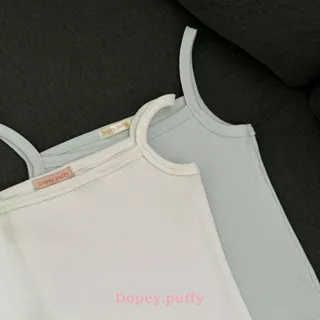 J10 DOPEY PUFFY เสื้อครอปสายเดี่ยวเนื้อผ้าร่อง 2*2