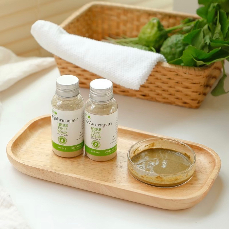 (ของแท้) สมุนไพรกาญจนา 2 ขวด มาร์ค สครับ แต้มสิว