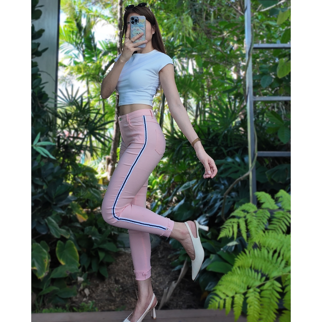 กางเกงยีนส์ ขายาว กางเกงยีนส์สกินนี่ ผ้ายืด ผ้ายีนส์ดีสวมใส่สบาย ขนาด ฟรีไซส์ มี 4 สี ให้เลือก 🚚 พร้อมจัดส่งในไทย 🚚 - รูปที่ 6