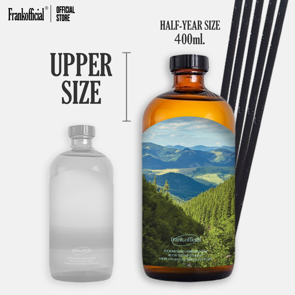 FRANK - SPECIAL EDITION Collection Black - GREEN MOUNTAIN ก้านไม้หอมสไตล์เกาหลี 400ml. ใช้ได้ 6 เดือน แถมก้านไม้ฟรี