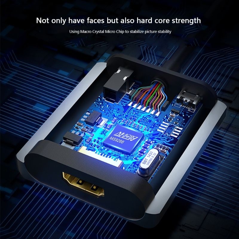 ⚡ส่งจาก กทม⚡Jasoz VGA To HDMI Adapter อะแดปเตอร์ HDMI มาพร้อมสายไฟ และสายสัญญาณเสียง ขนาด 3.5 มม.