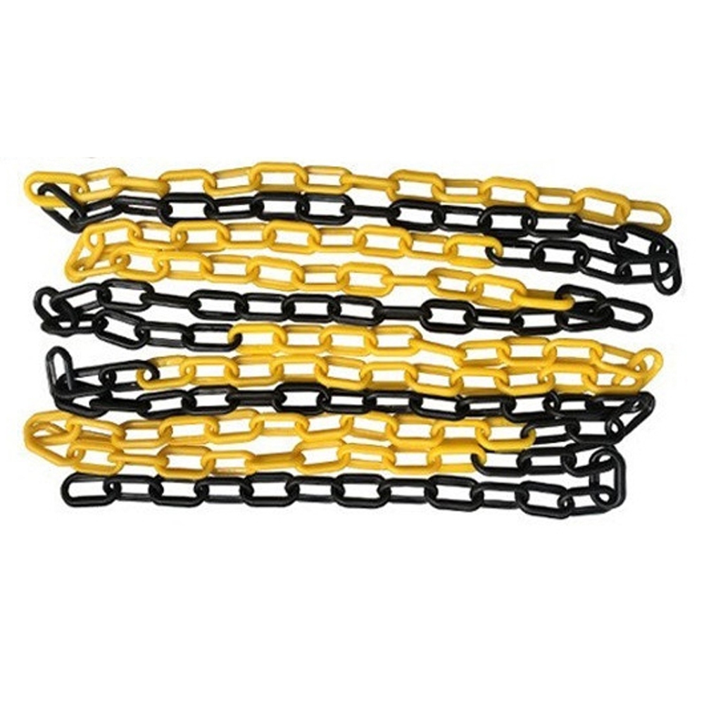 evebell โซ่พลาสติก 25 เมตร โซ่กั้นจราจร ป้องกันความปลอดภัย ติดตั้งง่าย - รูปที่ 4