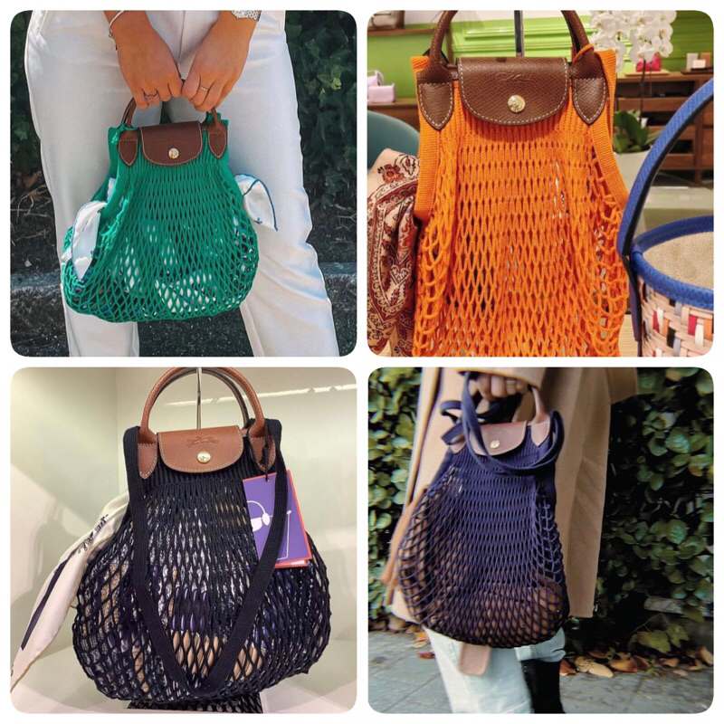 พร้อมส่ง * Longchamp Filet กระเป๋าตาข่าย ไซส์ Regular (เลือกสีด้านใน)