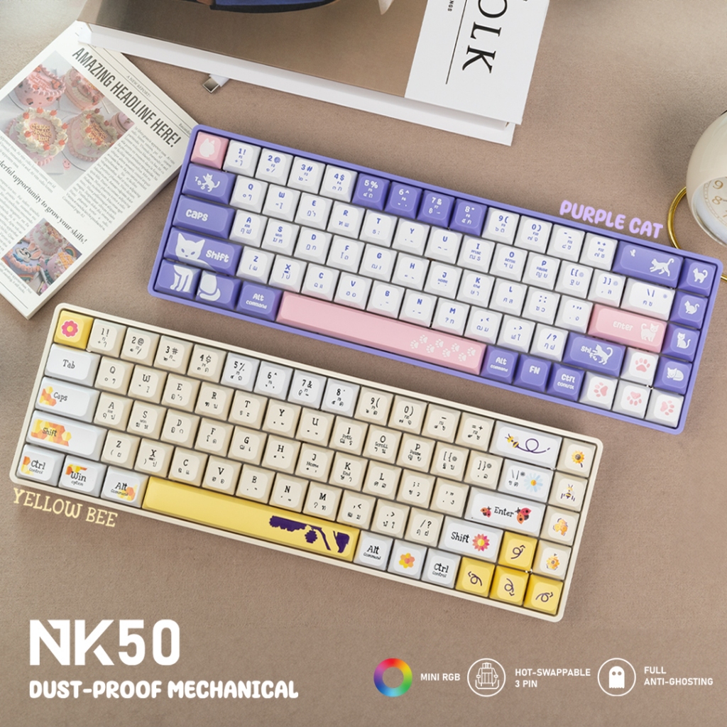 Dust-Proof Mechanical Keyboard Gaming Nubwo NK 50