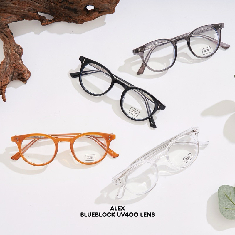 ALEX (autoblueblock uv400) แว่นกรองแสงวินเทจทรงหยดน้ำ ใส่เข้าง่ายกับทุกรูปหนา ขนาดเล็กพอดีหน้า