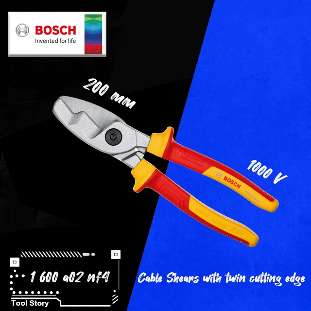 Bosch กรรไกรตัดสายเคเบิ้ล ตัดสายไฟ 200 มม. 1600A02NF4
