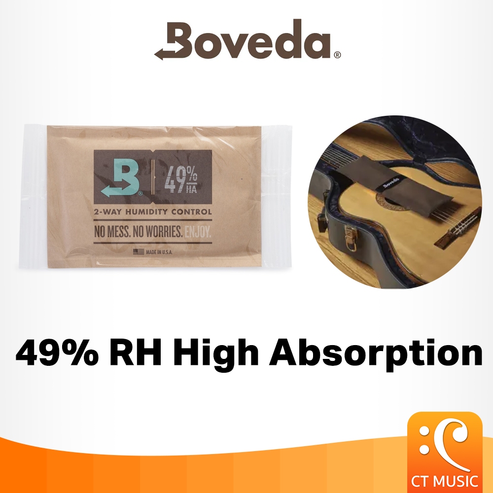 Boveda กันชื้น 40 gram 49% RH for guitars packaged in a resealable ซองกันชื้น