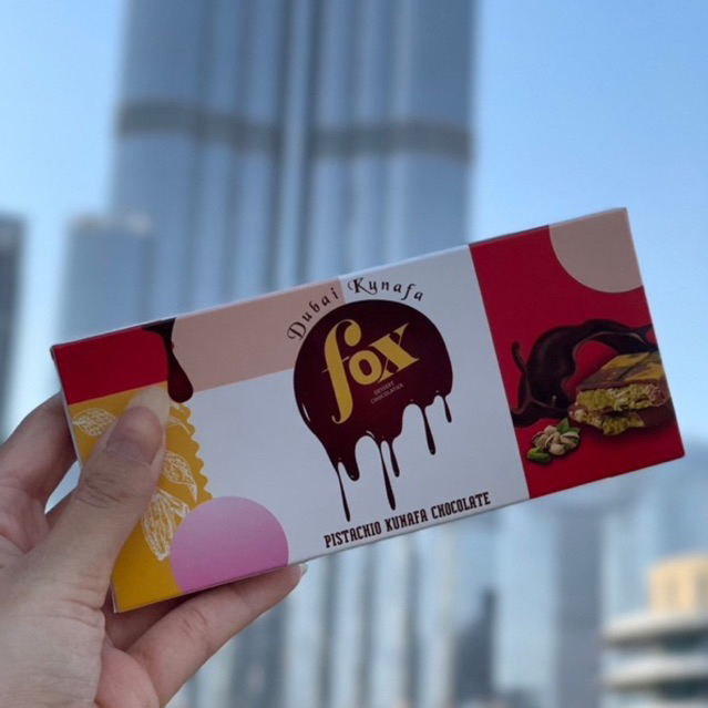 ช็อกโกแลตดูไบราคาเบาๆ Fox DUBAI CHOCOLATE 100กรัม ตัวโคลนมาจาก Fix