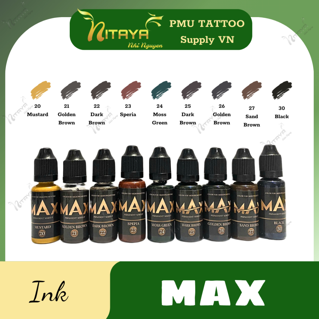 MAX INK 18ml สำหรับคิ้วและเปลือกตา - Master THAO VU Vietnam