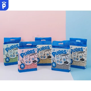 My Paws Purrs ทรายแมวเต้าหู้ 8ลิตร ละลายน้ำได้ ทิ้งลงชักโครกได้