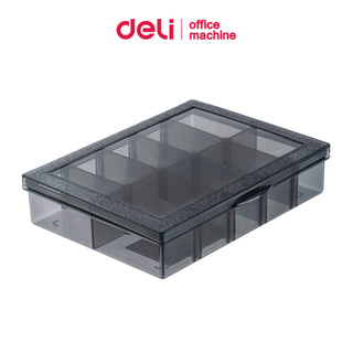 Deli กล่องใส่ของ กล่องพลาสติกใส แบ่งช่องได้ ตัวล็อคแน่น กันน้ำ น้ำหนักเบา Plastic Box