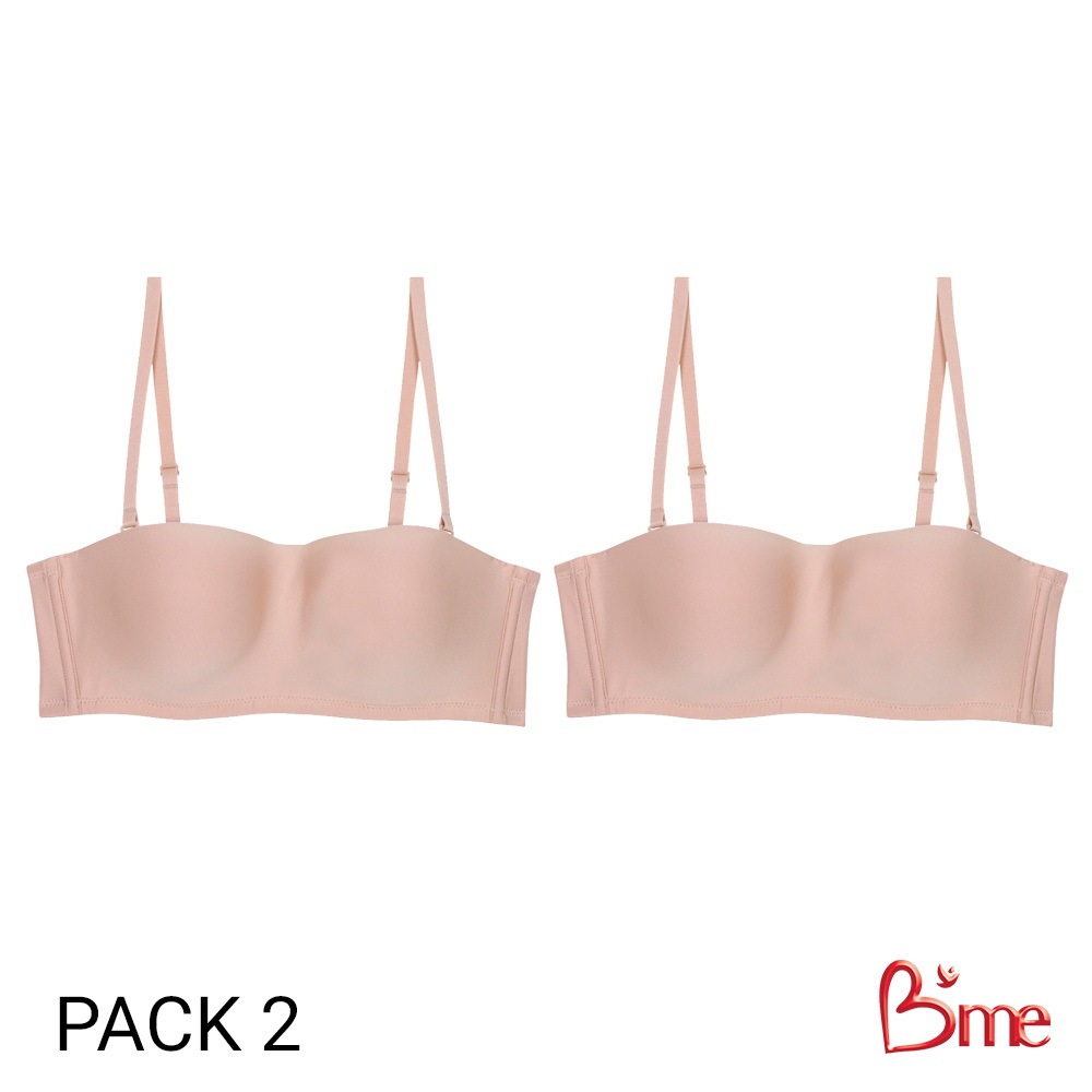 B'me เสื้อชั้นในมีโครง ถอดสาย รุ่น ME1A91 (แพ็ก2ตัว) สีดำ สีนู้ด สีโอวัลติน
