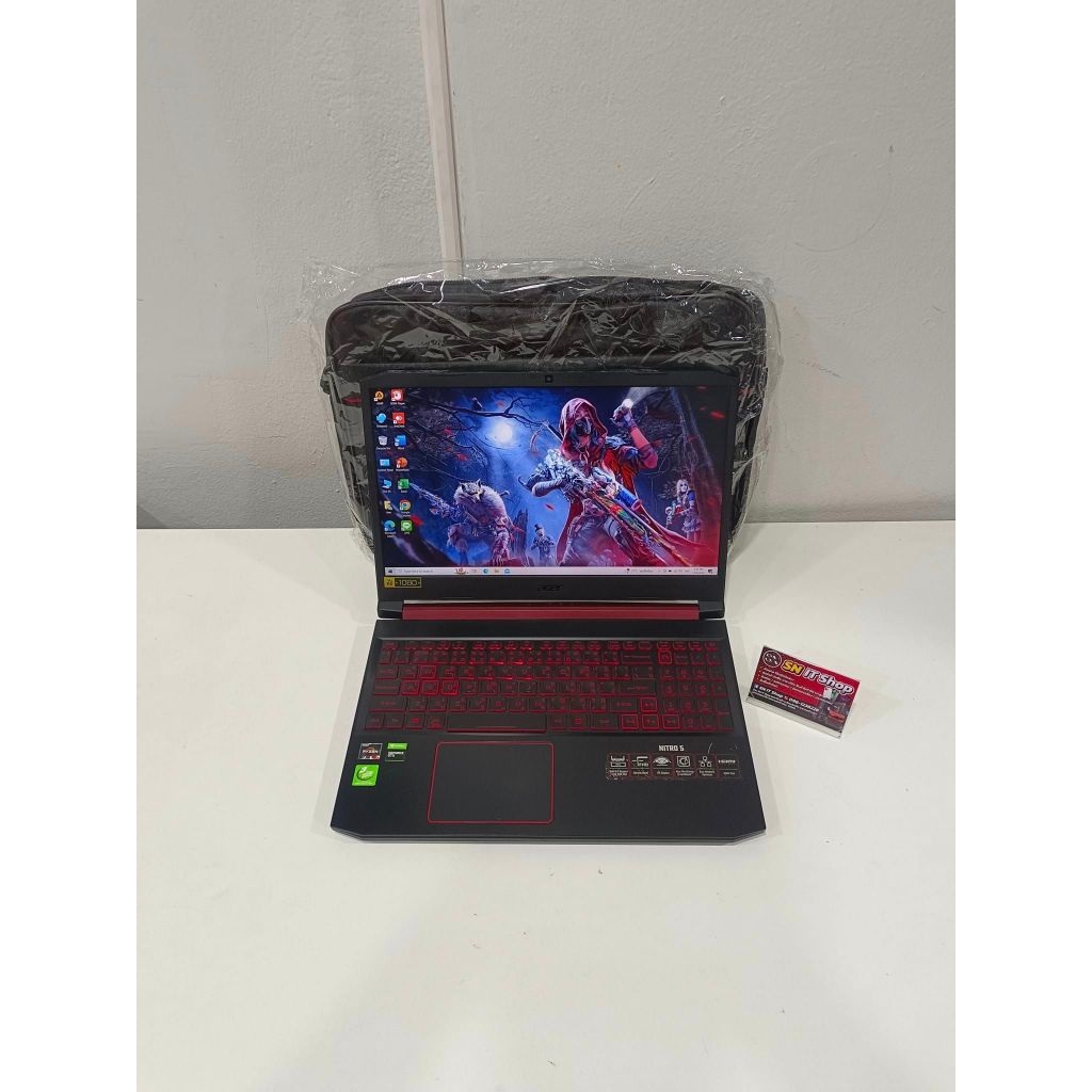 โน๊ตบุ๊คเกมส์มิ่ง Acer Nitro 5 (มือสอง) สเปค Ryzen 7 3750H RAM : 8 GB SSD : M.2 512 GB NVIDIA GeForc