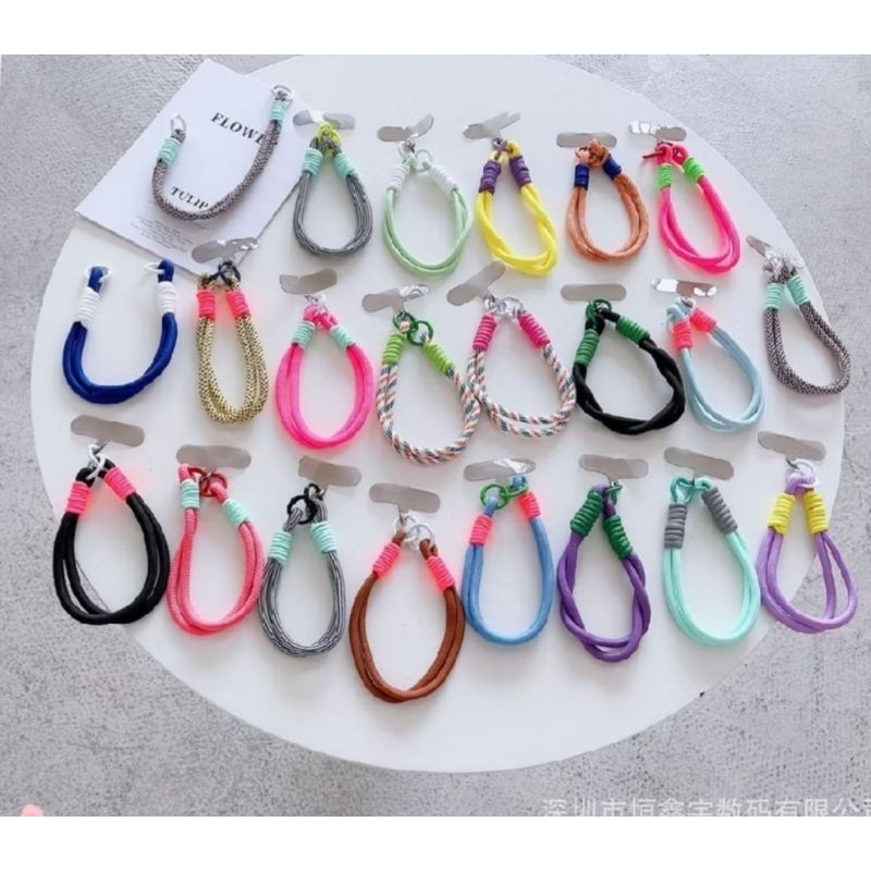 พร้อมส่ง สายคล้องBaby three /สายคล้องโทรศัพท์(เชือก)ลายวินเทจ