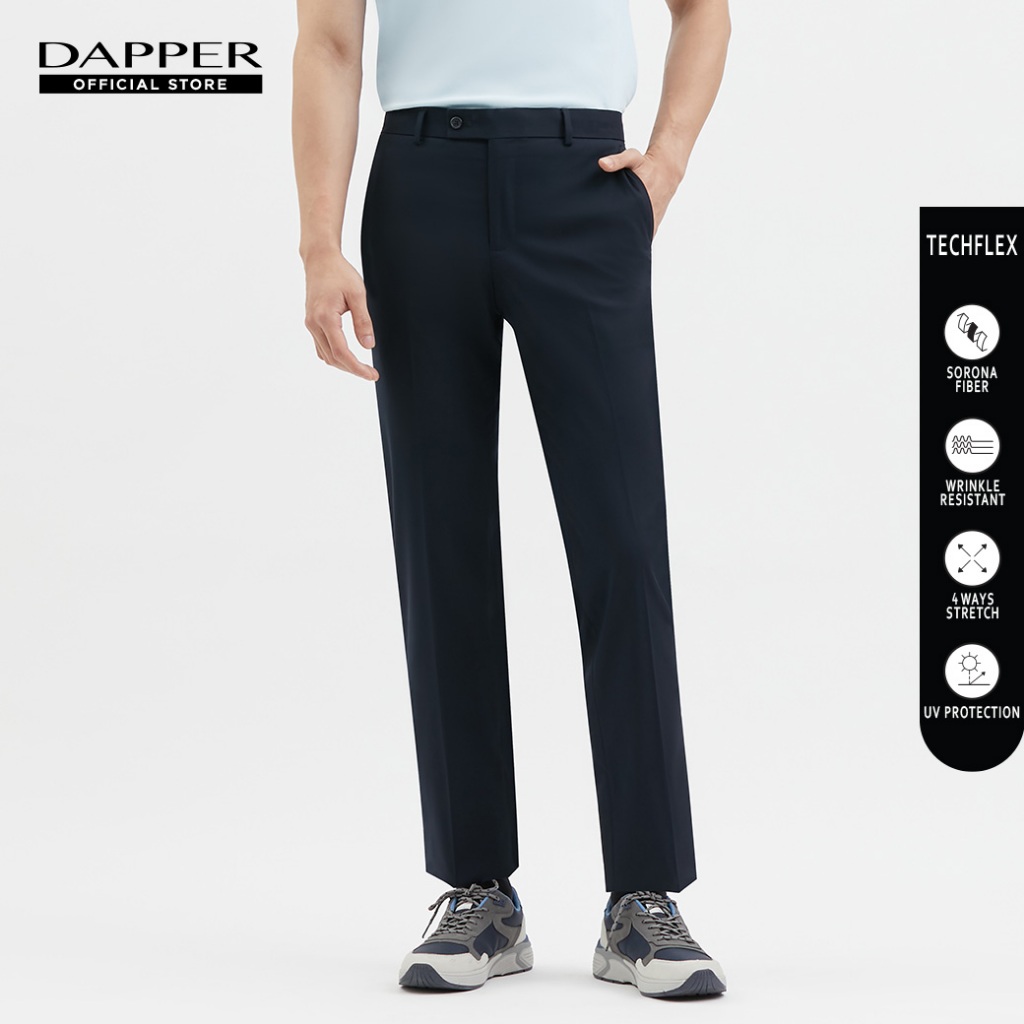 DAPPER กางเกงทำงาน TECHFLEX ทรง Regular-Fit สีกรมท่า (TB6/NA/116RSR)