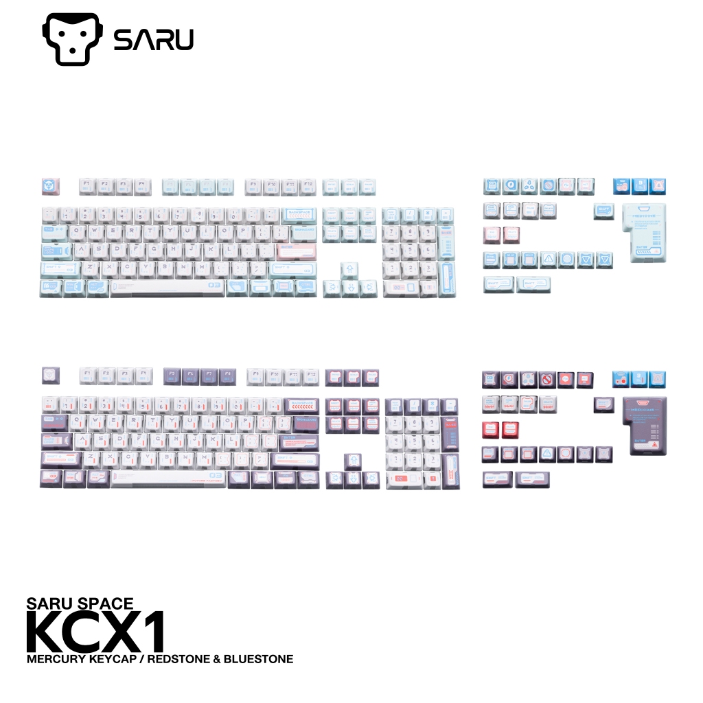 [รับประกัน 15 วัน] SARU KEYCAPS ปุ่มคีย์บอร์ดสำหรับแต่งคีย์บอร์ดแมคคานิคอลรุ่น KCX1 มี 2 ดีไซน์ให้เล