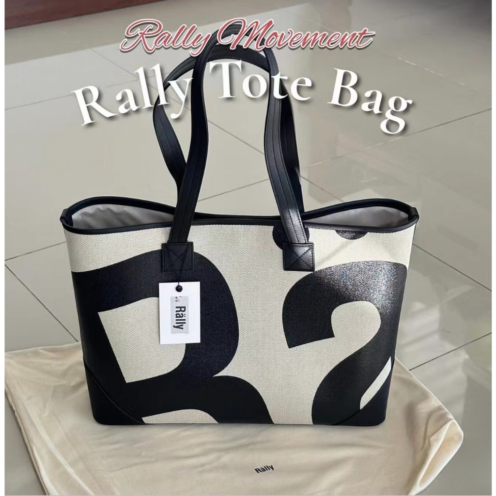 ของแท้ 100% Rally Movement Tote Bag กระเป๋าโทส ผู้หญิง กระเป๋าทรง Canvas Everyday ของใหม่