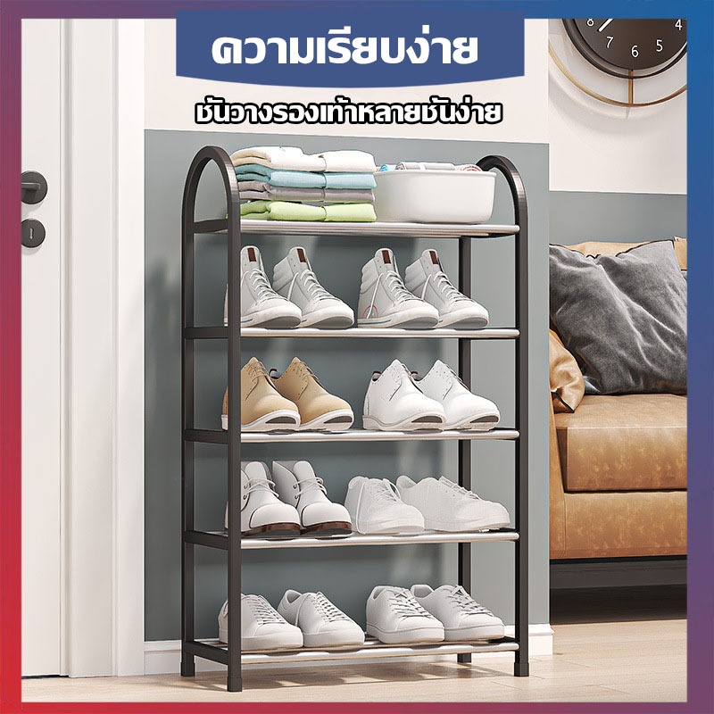 ชั้นวางรองเท้าในครัวเรือนที่เรียบง่าย, ที่เก็บของหลายชั้น, ตู้รองเท้าที่ไม่ใช้พื้นที่, อพาร์ทเมนต์ขนาดเล็กช่วยประหยัดพื้