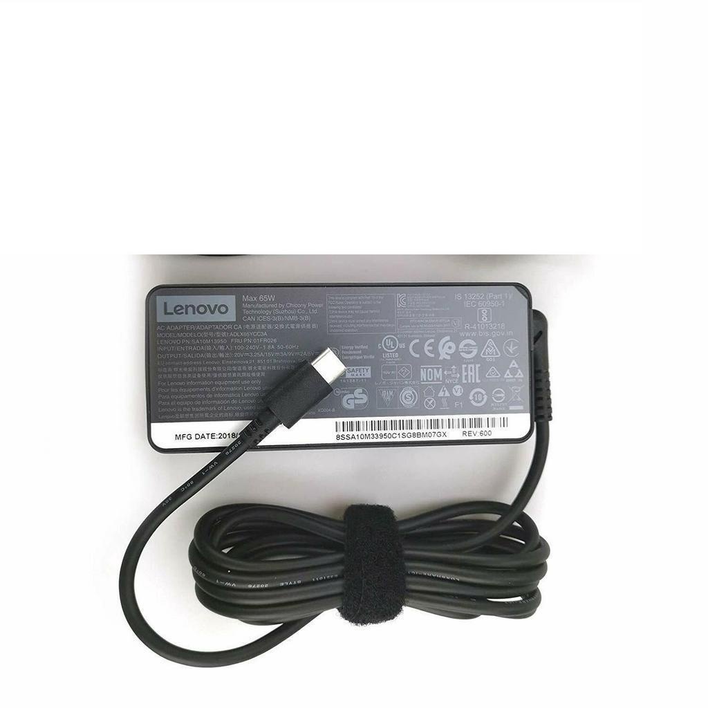 Lenovo อะแดปเตอร์ 65W 20V 3.25A TYPE-C เข้ากันได้กับ Yoga5 X270 X280 T580