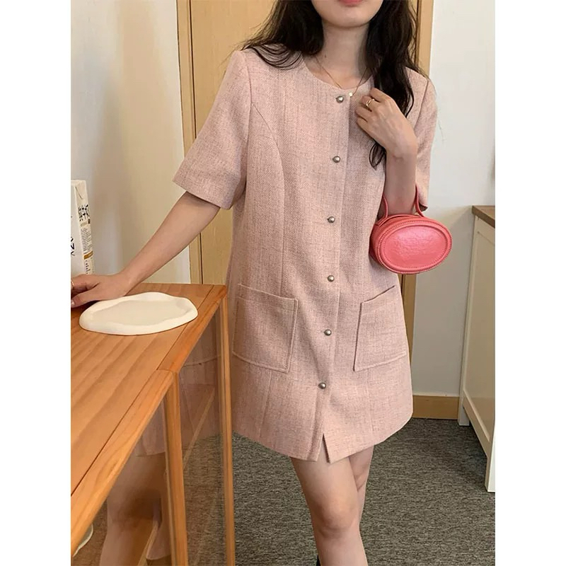 มาใหม่พร้อมส่ง (AP029) miyong dress เดรส ผ้าทวีต สไตล์เกาหลี เดรสใส่ทำงาน ลูกคุณ ชุดทำงาน korean style