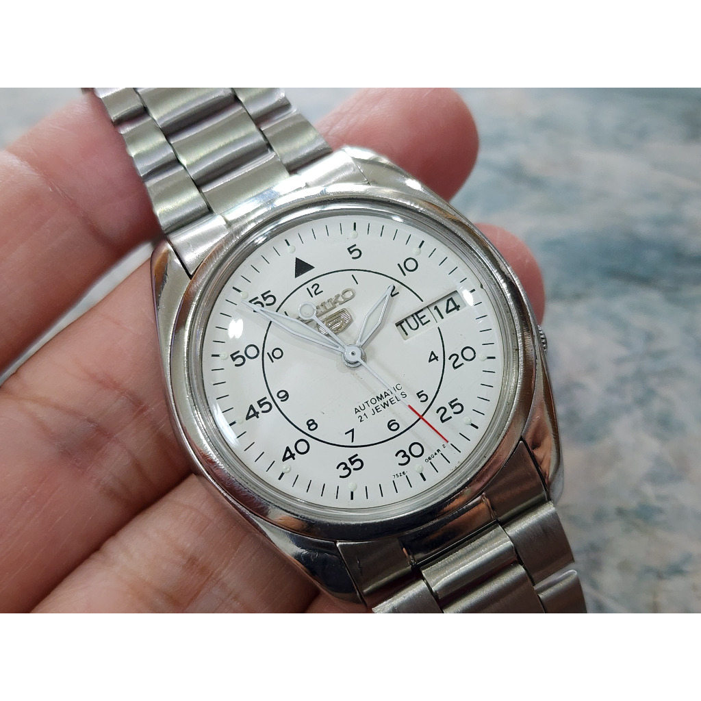 นาฬิกา Seiko 7009 Modify เลขอารบิค ทหาร military หน้าปัดสีขาว สภาพสวย ออโตเมติค