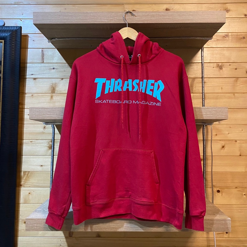 thrasher hoodie red size S-M