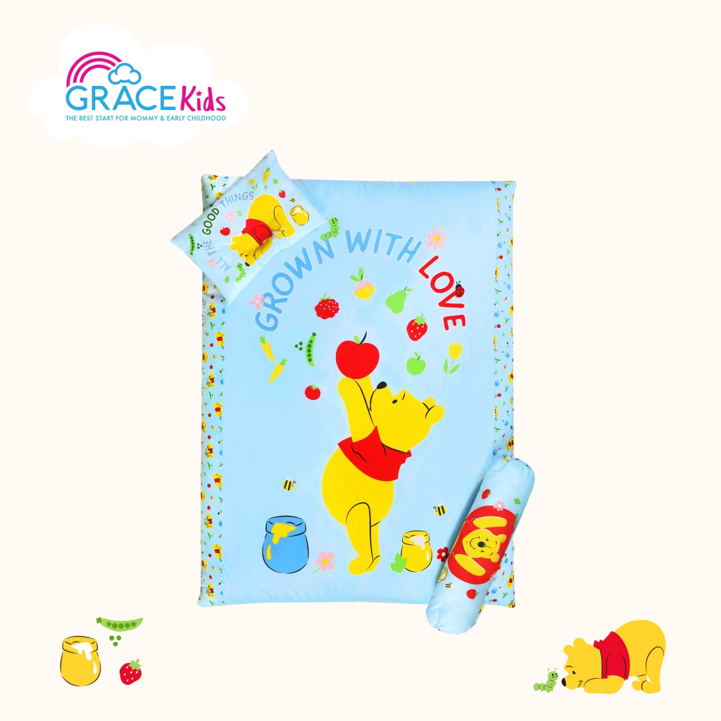 ที่นอนปิคนิค ที่นอนเด็กอนุบาล Disney ที่นอนเด็กพร้อมหมอนหนุน+หมอนข้างคละลาย ไซส์L ขนาด28x40นิ้ว - รูปที่ 3