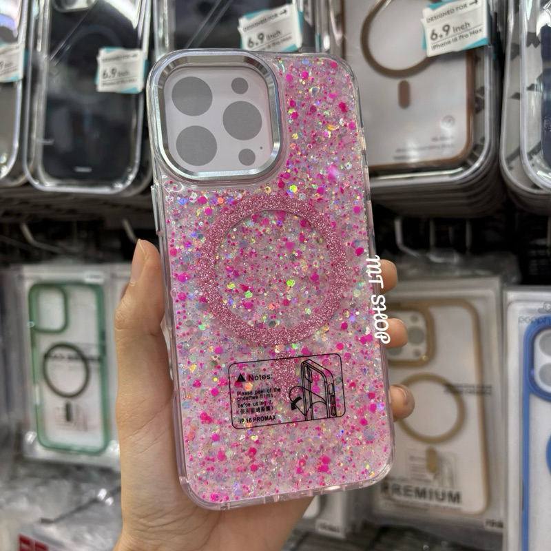 New case Glitter Mag สำหรับ 16/16pro/16 pro max (พร้อมส่งในไทย)